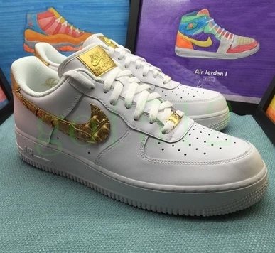 现货现款 Force 1 CR7 C罗空军一号AF1白金钩板鞋 AQ0666-100