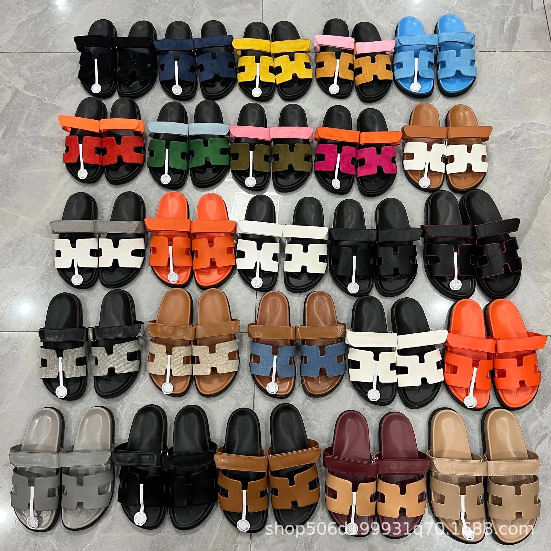 Hermes Oran Sandals Orange