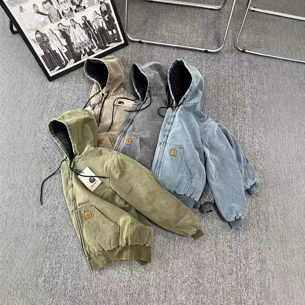 car卡哈130重磅硬汉水洗做旧夹克