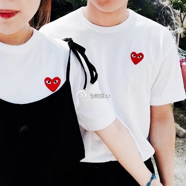 Comme des Garçons PLAY T-shirt Black White