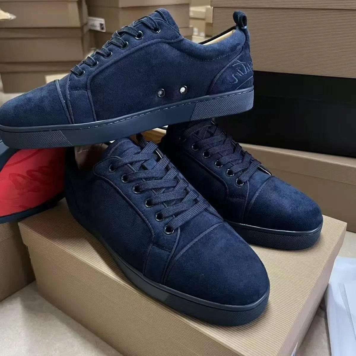 Christian Louboutin Louis Orlato Navy Suede