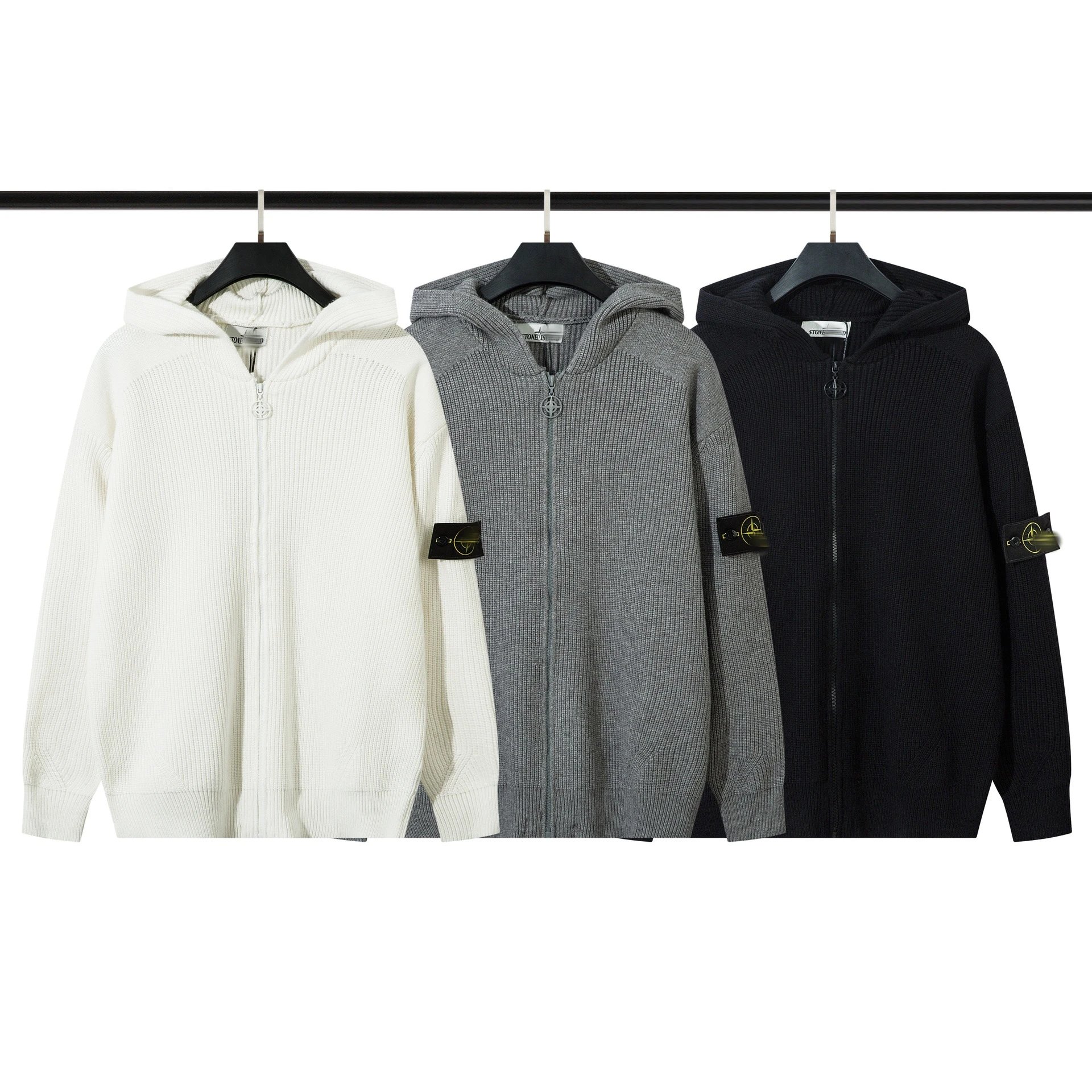 Stone Island Knit Zip-Up Sweater