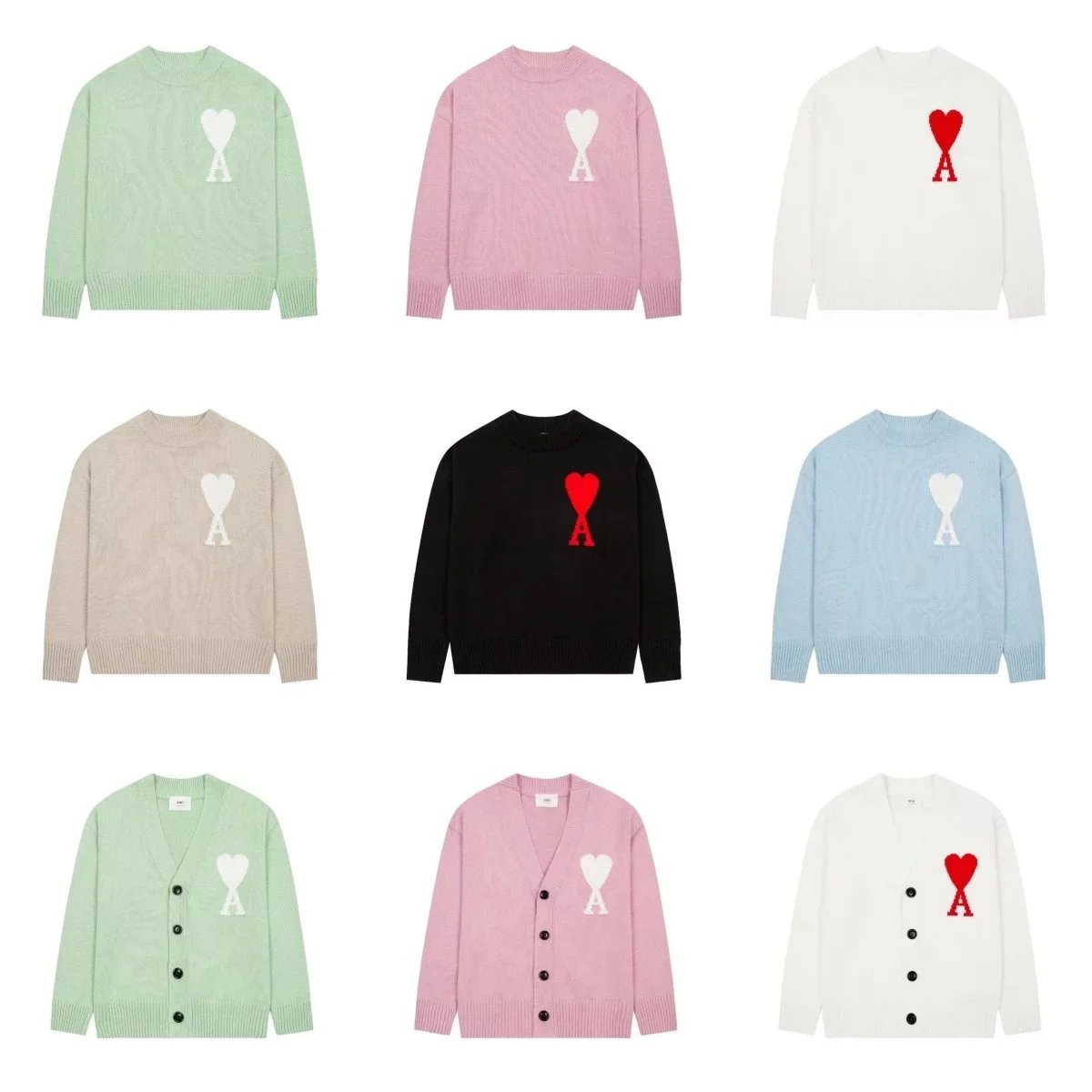 AMI Paris Ami de Coeur Sweater and Cardigan Collection