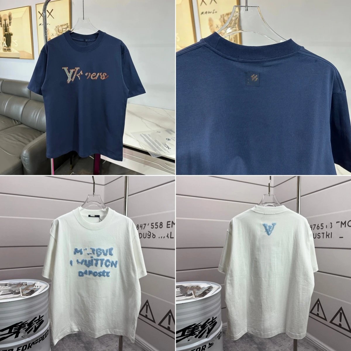 《毒家现货》新款驴*刺绣logo正确字母男女短袖圆领T恤上衣跨境