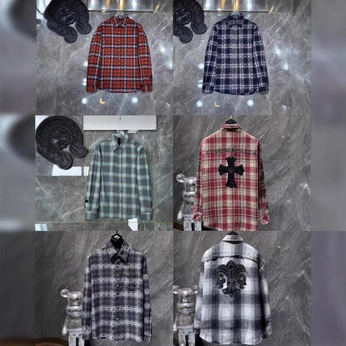 Chrome Hearts Plaid Flannel Shirt