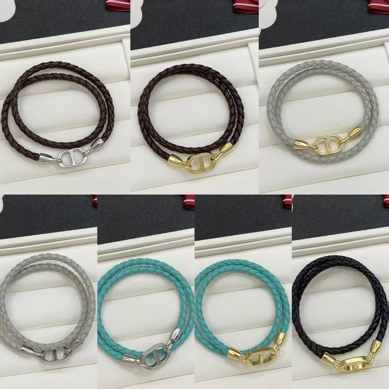 Dijia di*or Logo Cross Border di*or Button Cord Bracelet