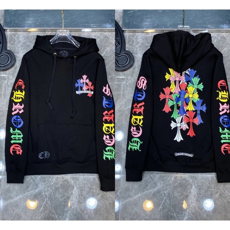 C. Chrome He.art Hoodie Loose Men's and Women's Zipper Hoodie