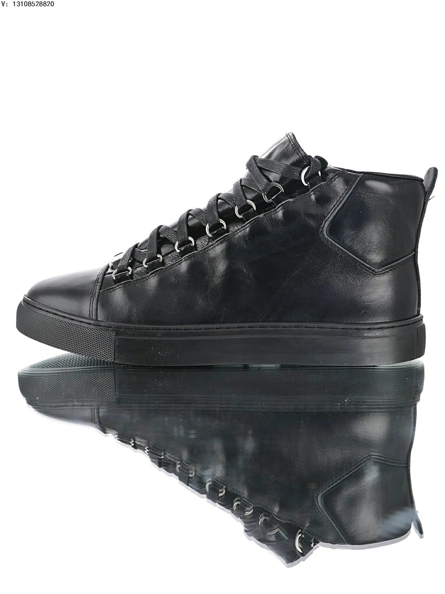 巴黎世家 阿瑞娜 经典中帮时装板鞋 全黑 Balenciaga Arena Mid Sneaker 538274521