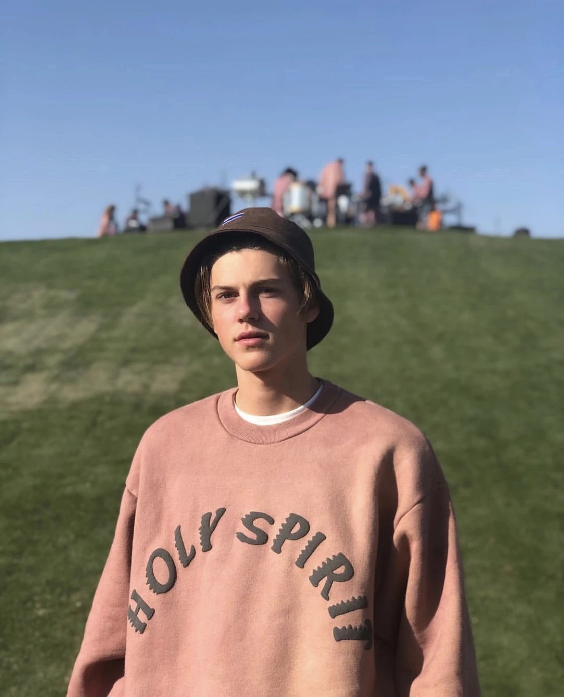 侃爷说唱团体HOLY SPIRIT扎染复古做旧圆领街头卫衣男女KANYE同款