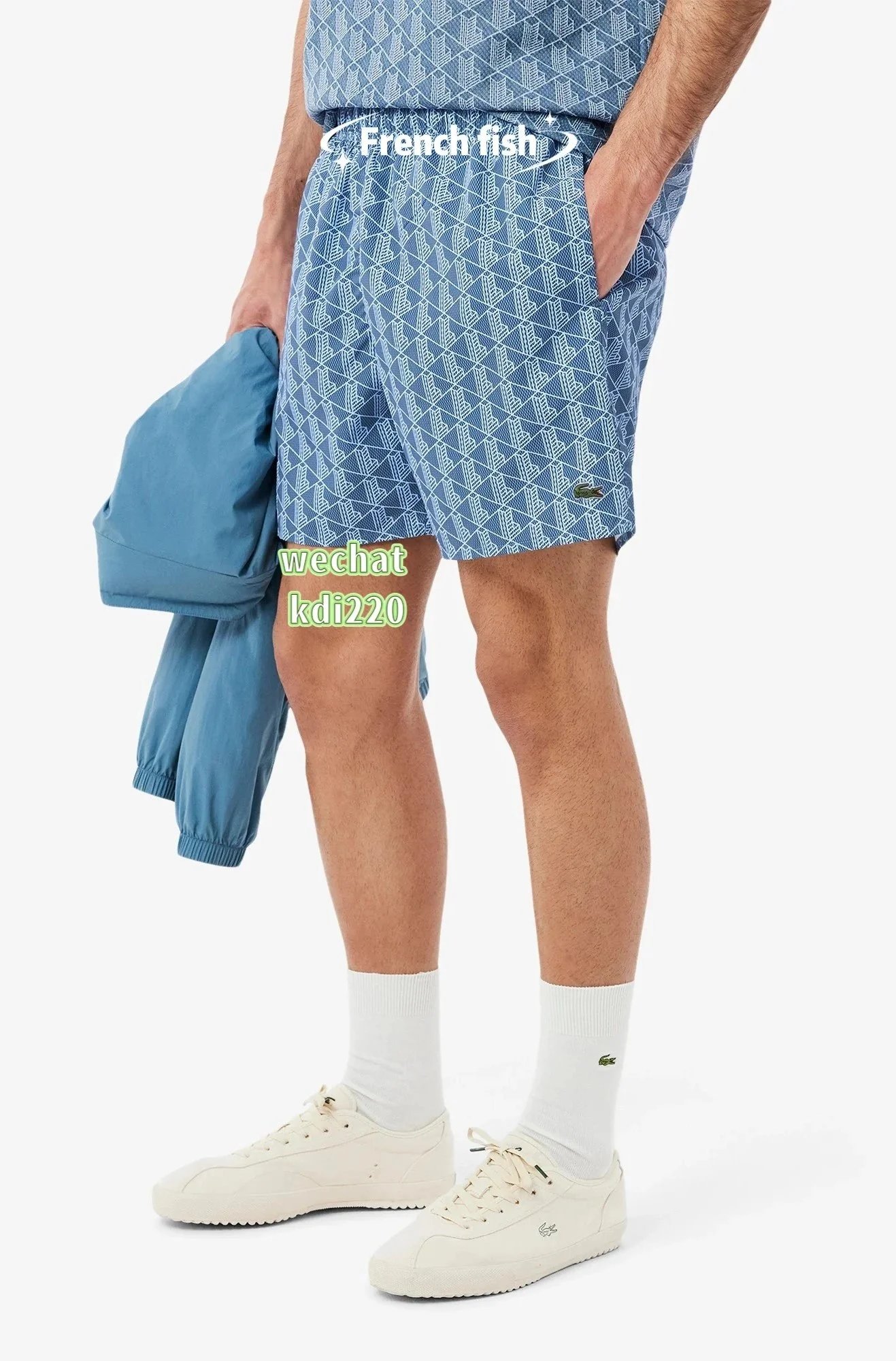 Lacoste Geometric Print Swim Shorts