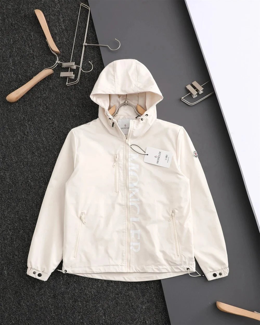 Moncler Hooded Jacket White