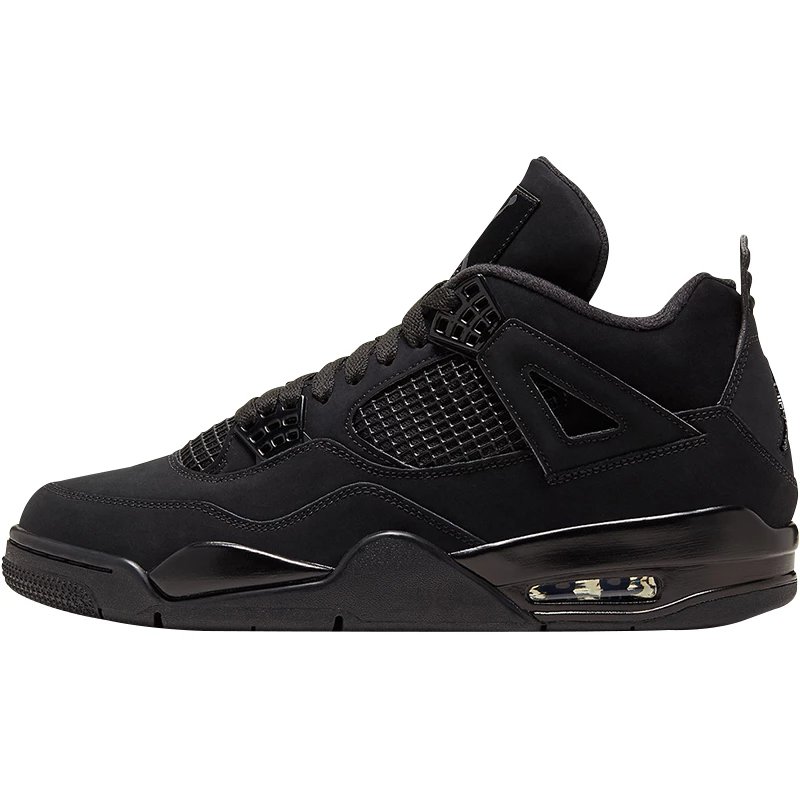 【新人新店】Air Jordan 4 AJ4 黑猫 纯黑武士 麂皮 篮球鞋CU1110-010