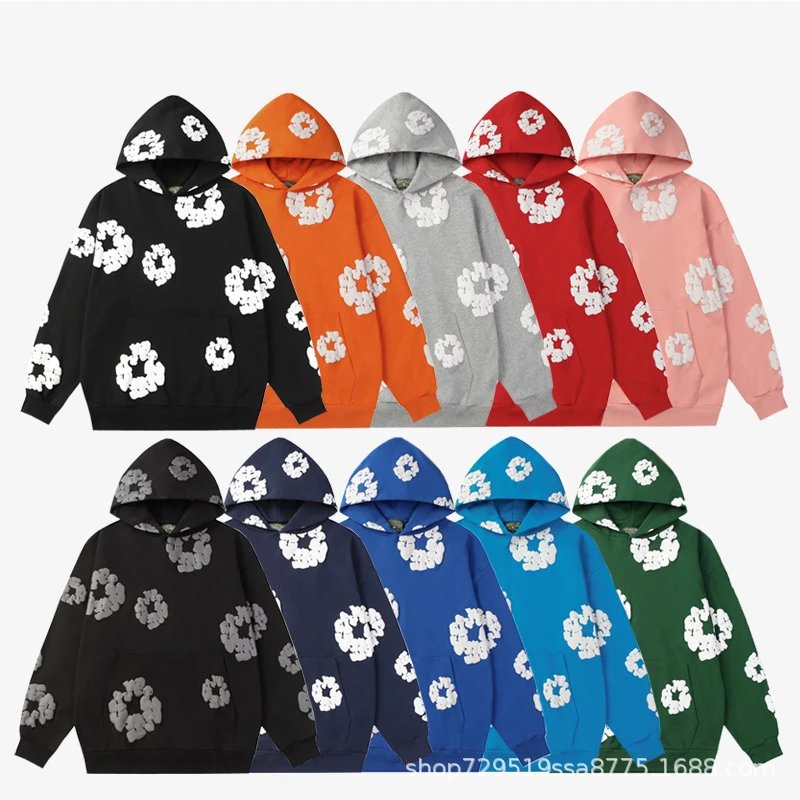 Floral Print Hoodies and Shorts Sets