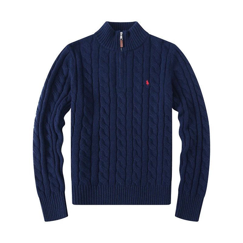 Polo Ralph Lauren Cable Knit Half Zip Sweater Navy