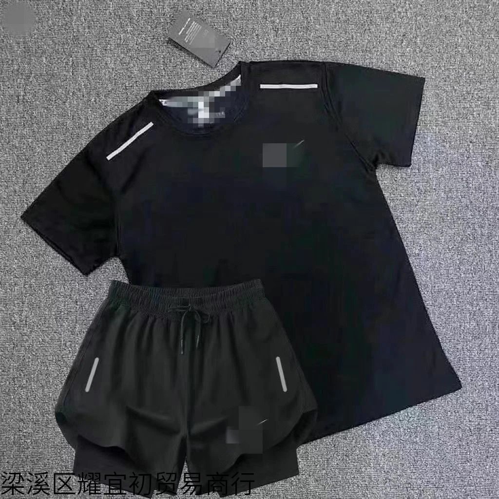 体育夏季训练三分短裤速干套装田径跑步健身短袖运动男女马拉松