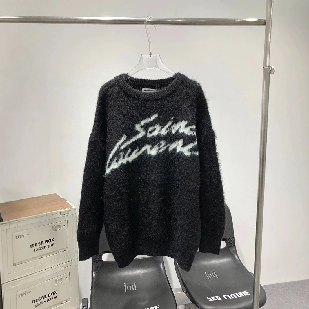 Saint Laurent Black Mohair Sweater