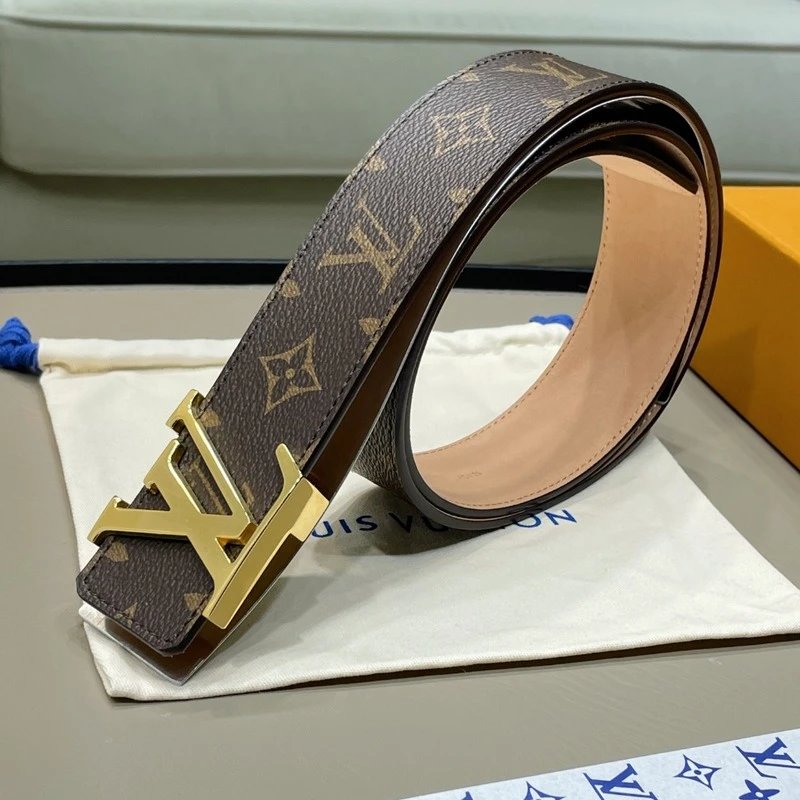 Louis Vuitton Monogram Belt White