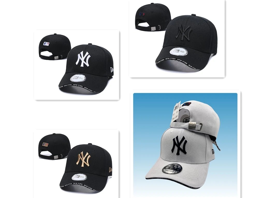 New York Yankees Peaked Cap 洋基调节帽棒球帽子 男女防晒帽百搭遮阳帽港风休闲鸭舌帽旅游潮帽