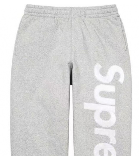 Supreme Vertical Logo Sweatpants Grey