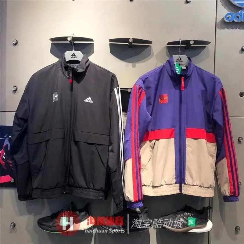 Adidas阿迪达斯男外套2024春季新款连帽防风衣休闲运动夹克1823 M-2XL