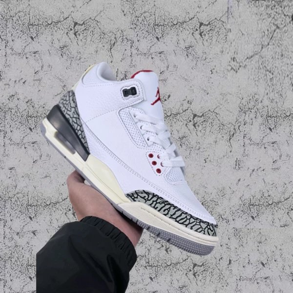 【特价促销】Air Jordan 3 White Cement Reimaginedaj3白水泥做旧男女子低帮运动篮球鞋dn3707-100