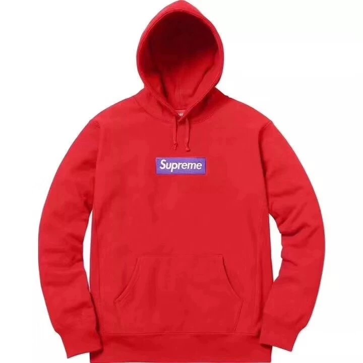 17款彩BOX帽衫 Supreme 17fw 男女同款秋冬卫衣黑灰红