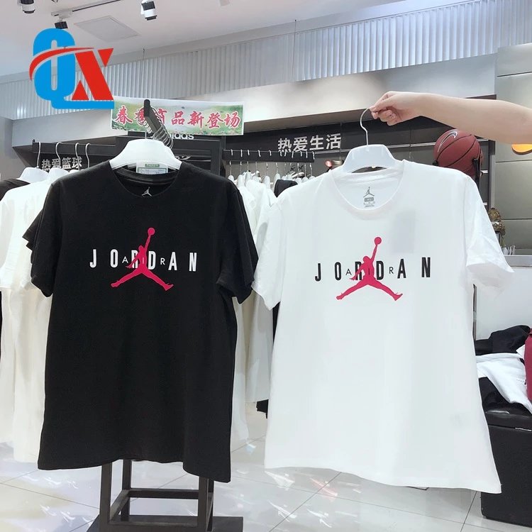 耐克飞人AIR JORDAN AJ乔丹圆领纯棉透气短袖男篮球运动T恤1908 L-4XL