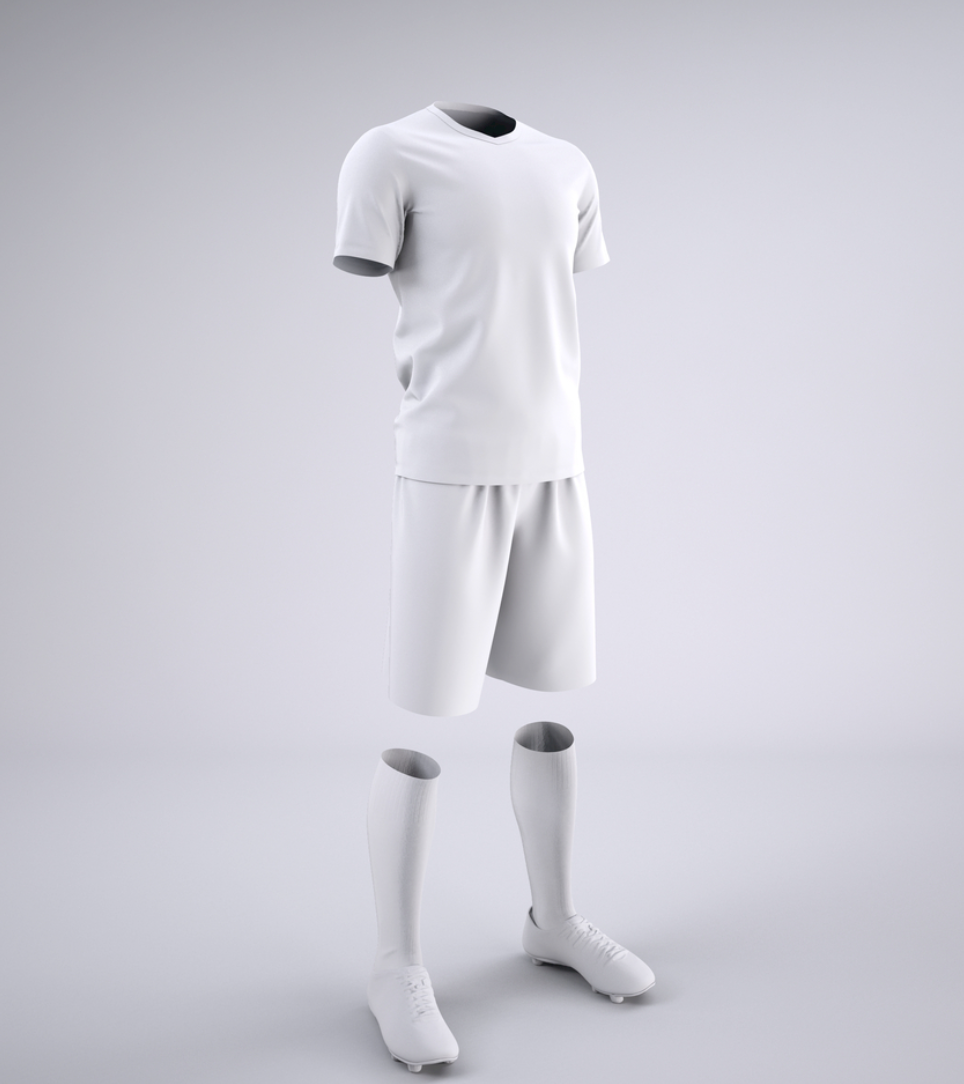 White soccer uniform