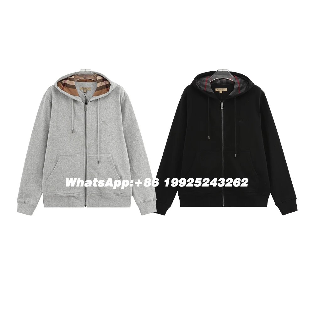 Burberry Grey Zip Hoodie
