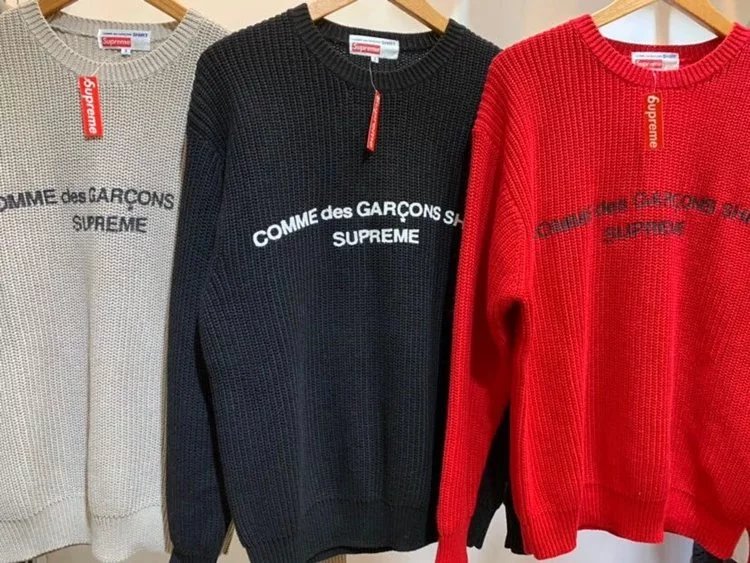Supreme CDG SHIRT Sweater 川久保玲 印花LOGO 毛衣 针织衫
