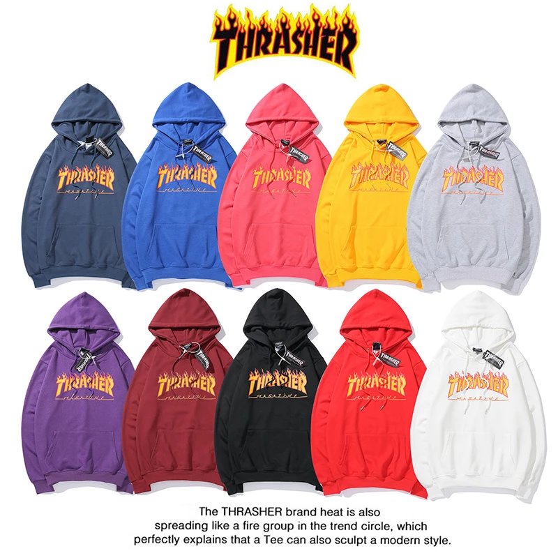 THRASHER Flame Hoodie Collection