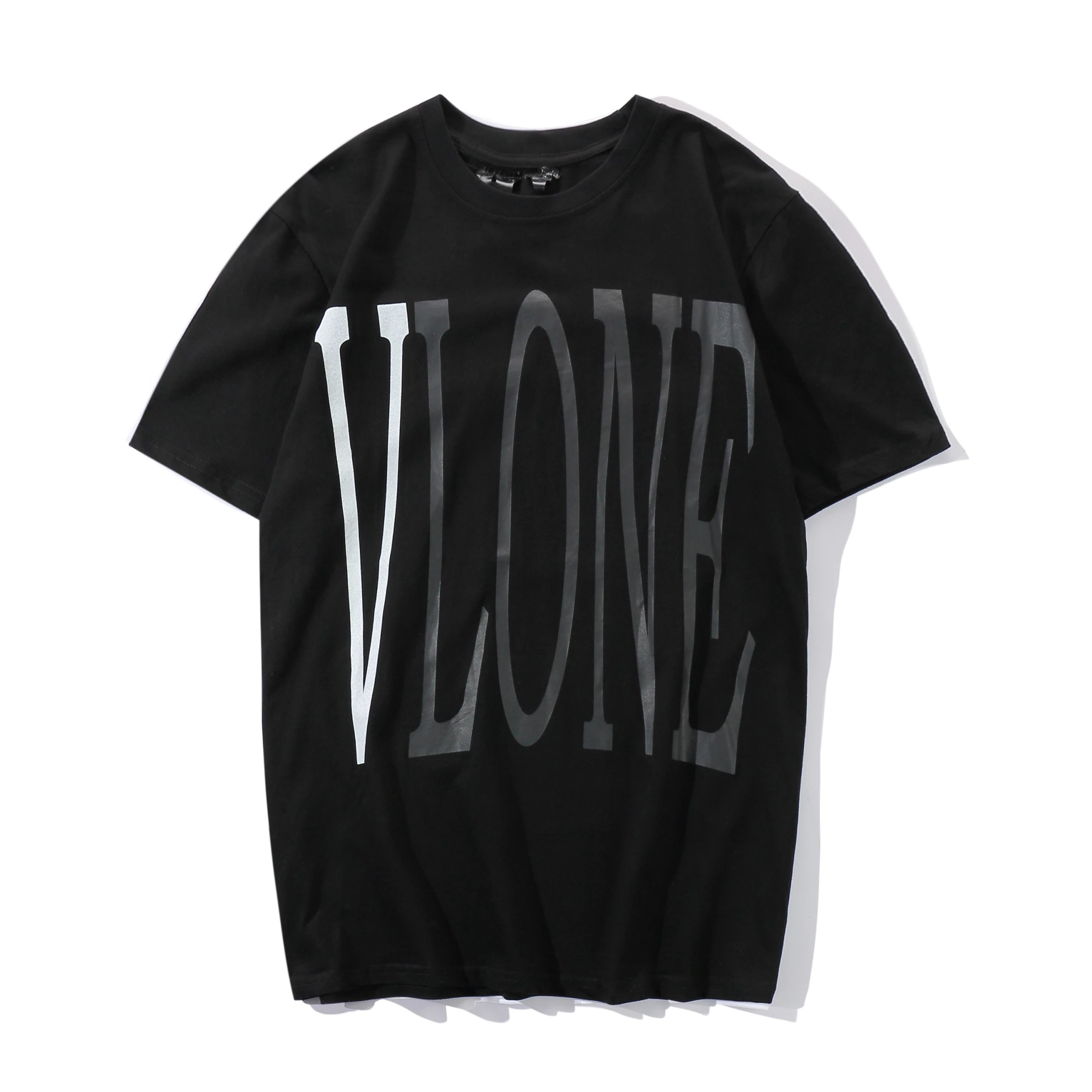 FT1973新款超火陈冠希同款VLONE 基础logo 迈阿密POP游击店限定大V男女短袖T恤S-XL