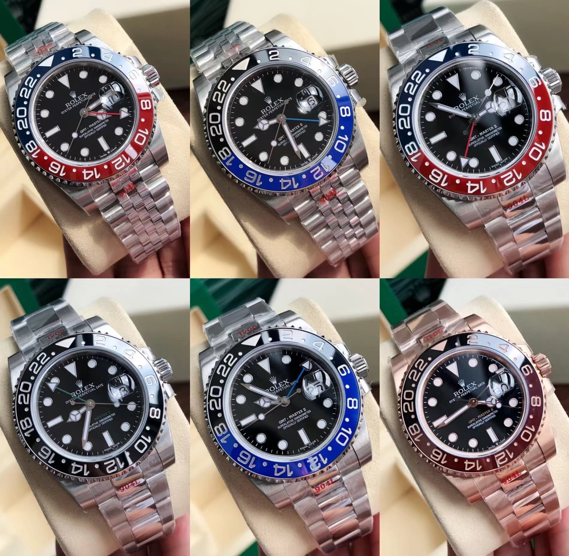 Rolex GMT-Master II Black Dial Jubilee Bracelet Watch