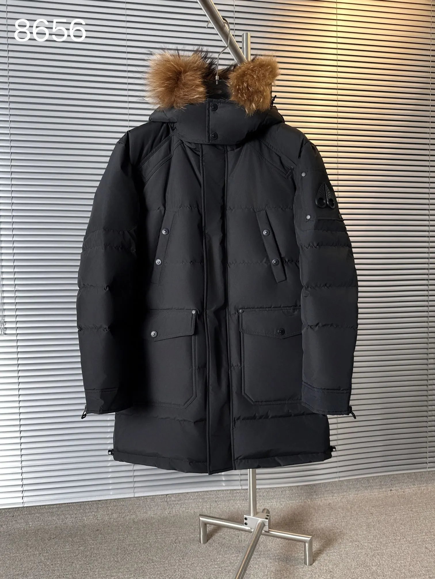 羽绒服男女中长款加厚户外连帽外套大衣尺码：48-56