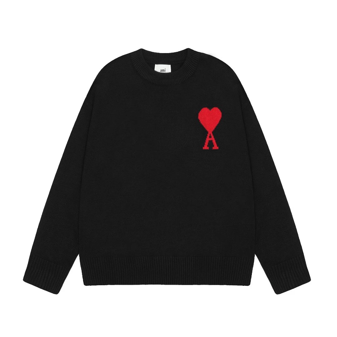 Ami Alexandre Mattiussi Black Ami de Coeur Sweater