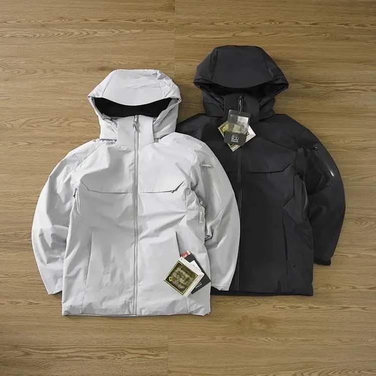 Down jacket grey and black