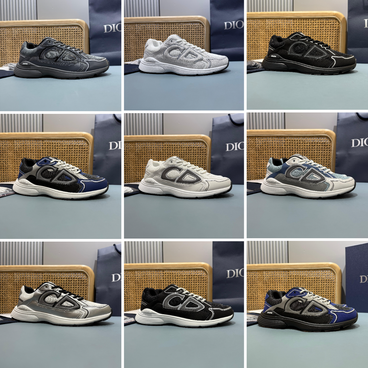 Dior B30 Sneakers Black White Grey