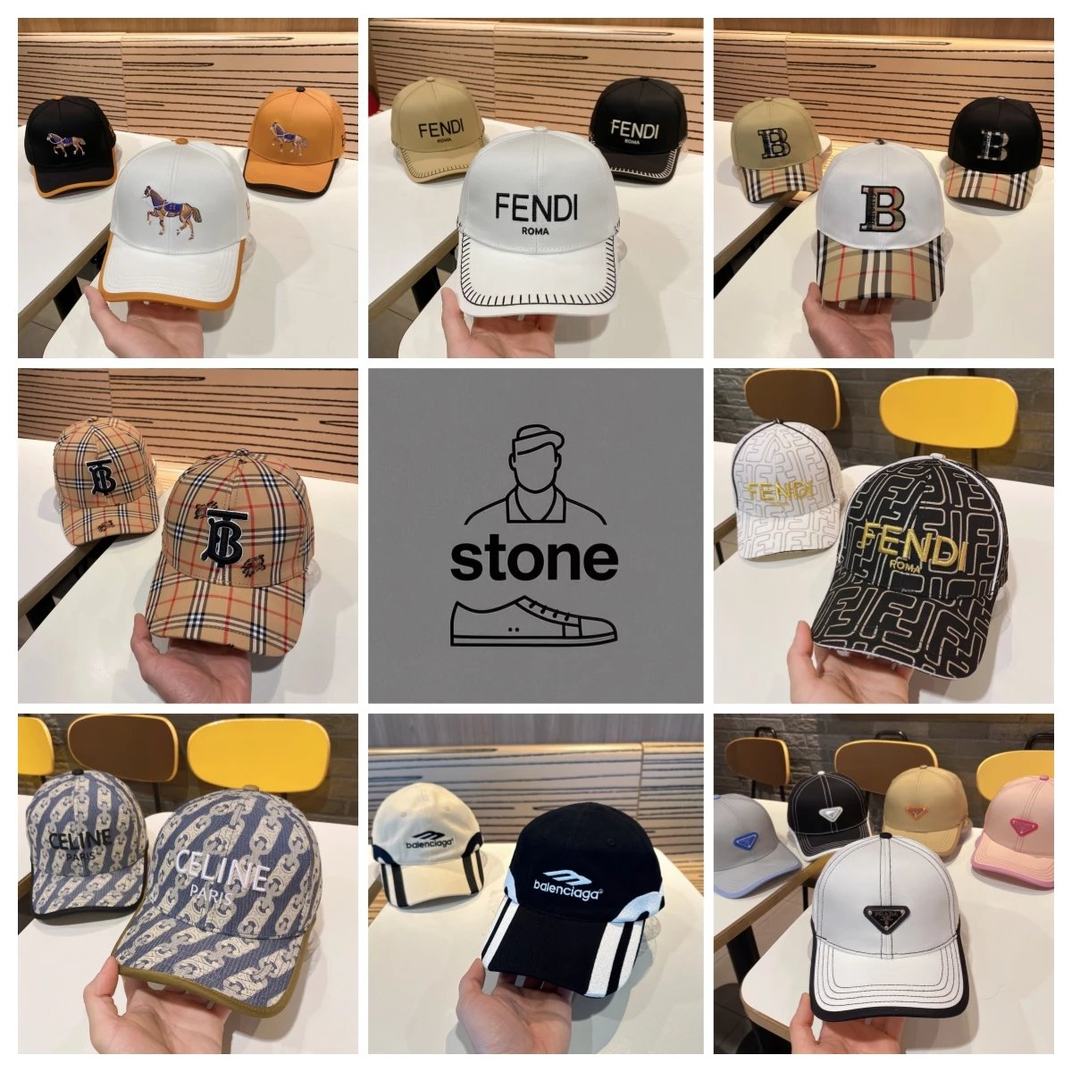 Brand collection baseball caps