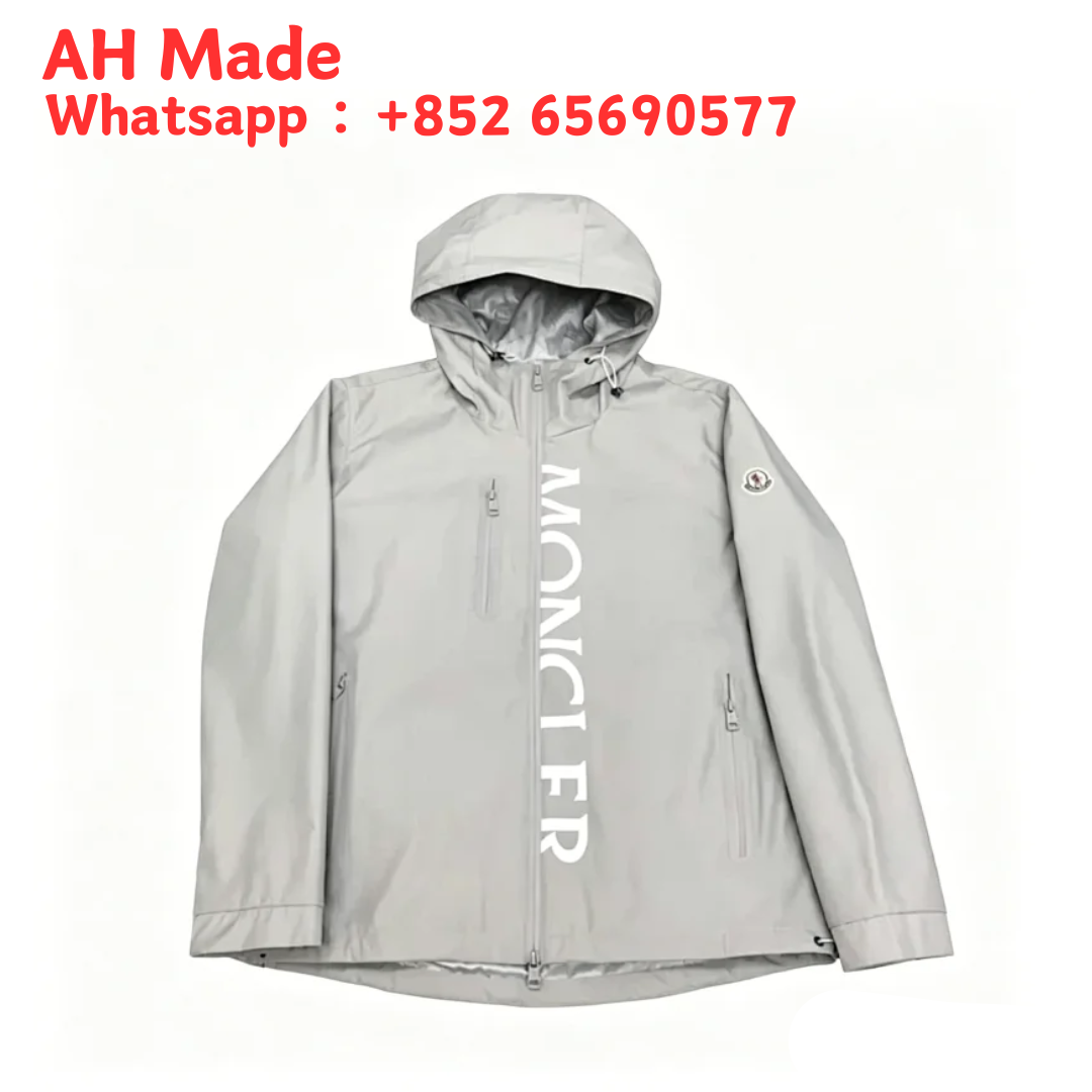 Moncler Hooded Jacket Light Grey