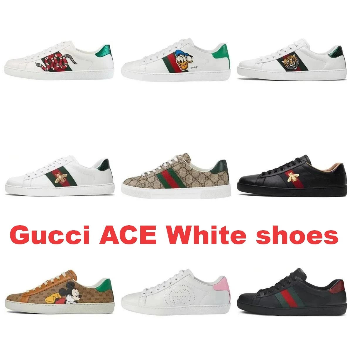 Gu* c*i ace  white shoes series