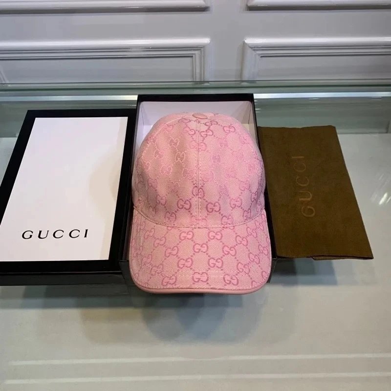 Gucci GG Canvas Baseball Cap Pink