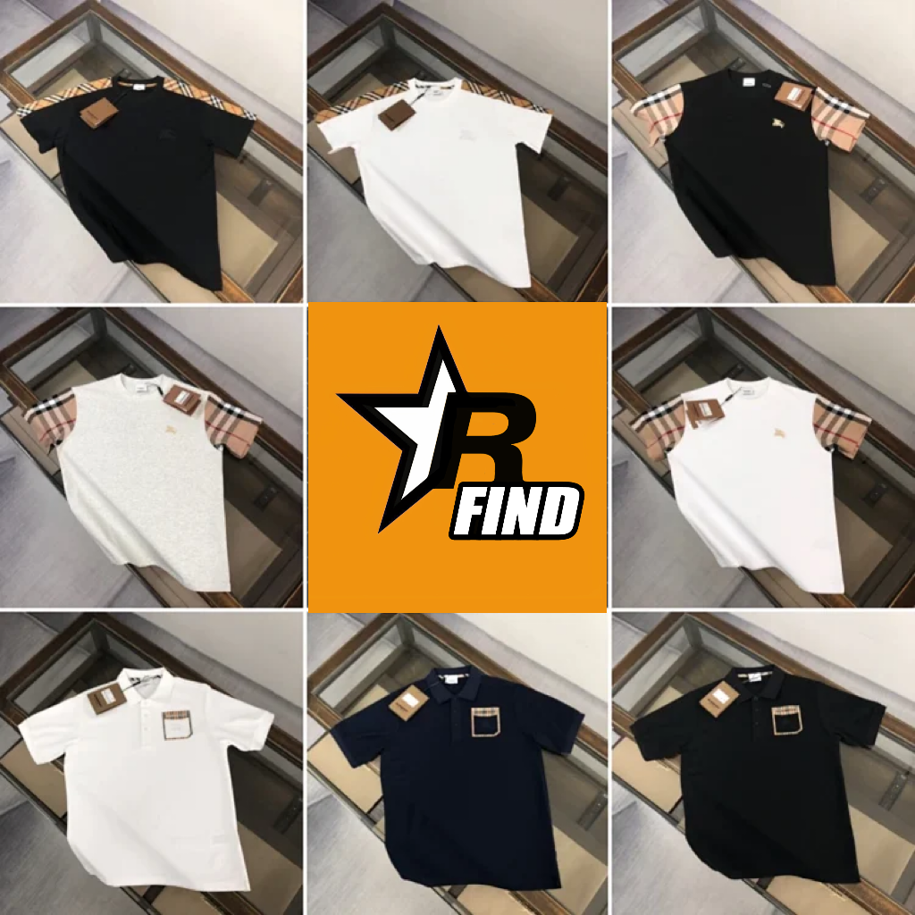 Burberry Polo Shirt Black Gold Red White