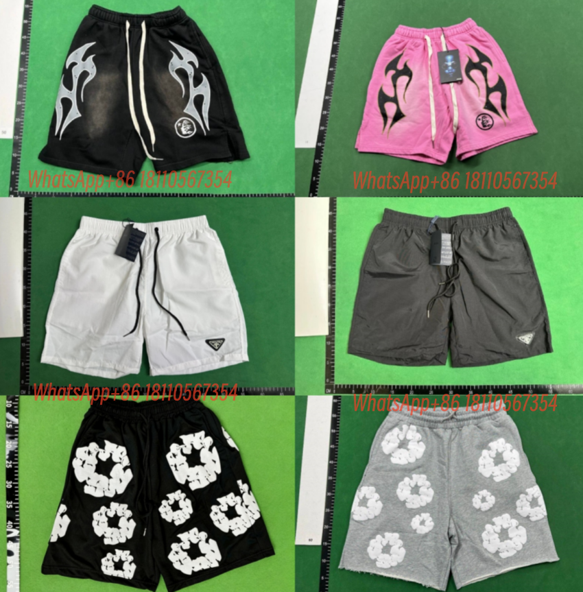 Palm Angels Track Shorts Black White