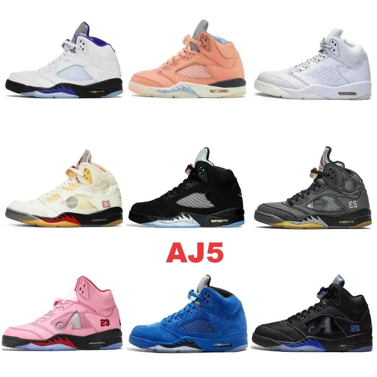 Air Jordan 5 Retro Black Racer Blue Reflective Silver