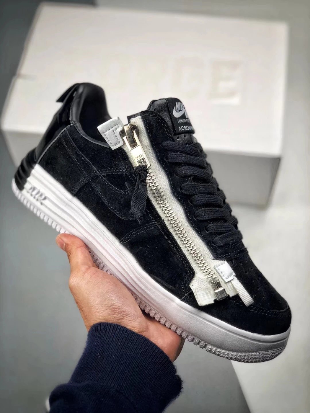N1ke Lab Lunar Force 1 x Acronym Functional Air Force Co-Branded "Black &amp; White"