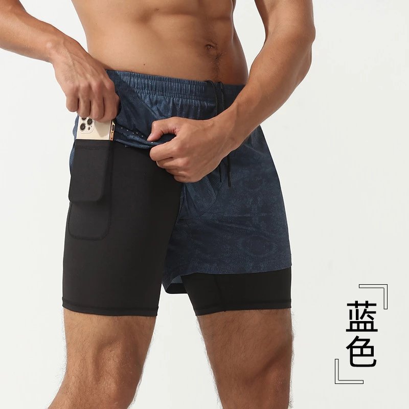 Men's Double Layer Running Shorts