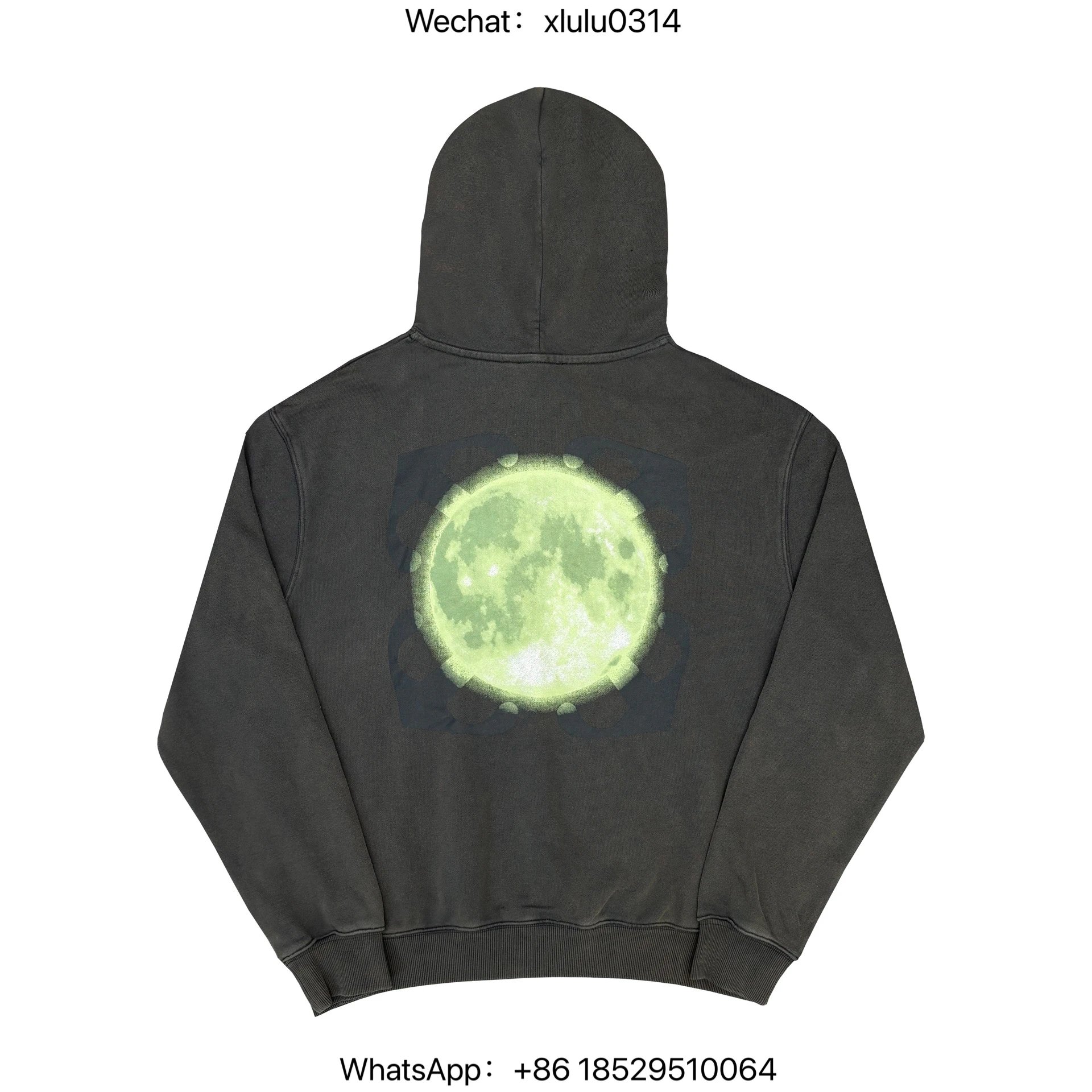 Off-White Moon Graphic Hoodie Grey