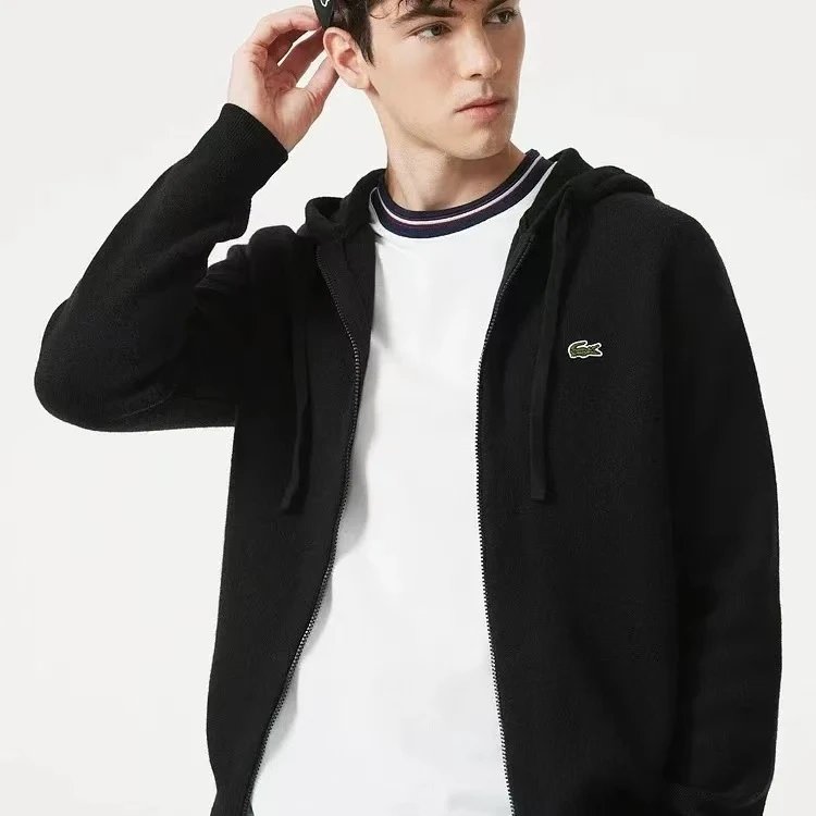 Lacoste Full Zip Hoodie Black