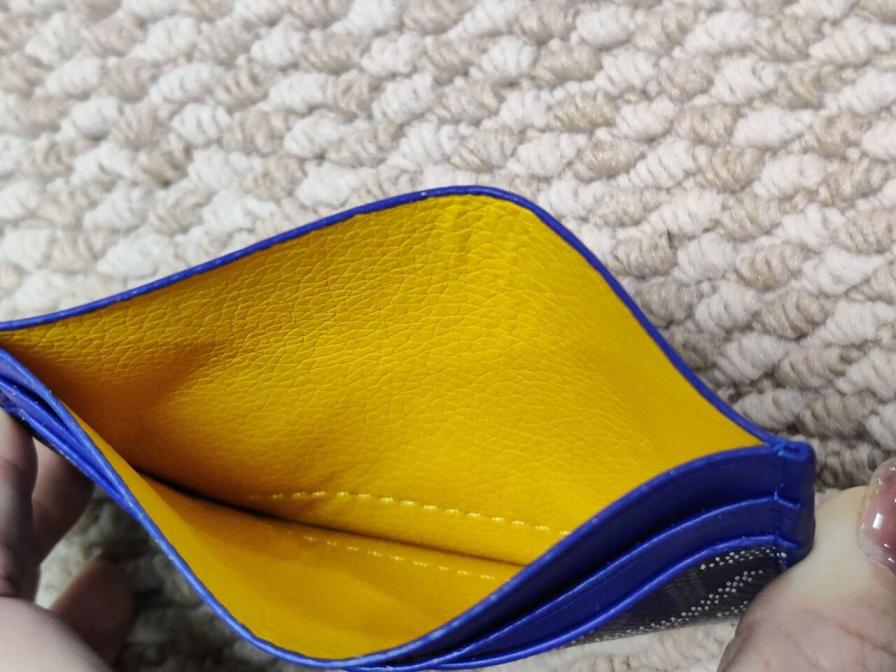 Goyard Dog Tooth Card Holder Blue — QC-foto 2