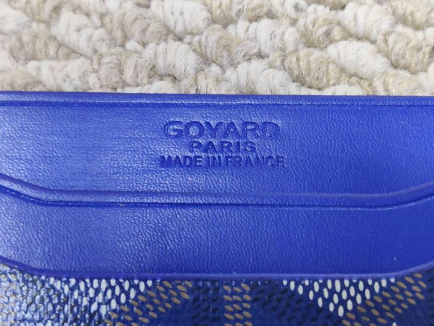 Goyard Dog Tooth Card Holder Blue — QC-foto 3